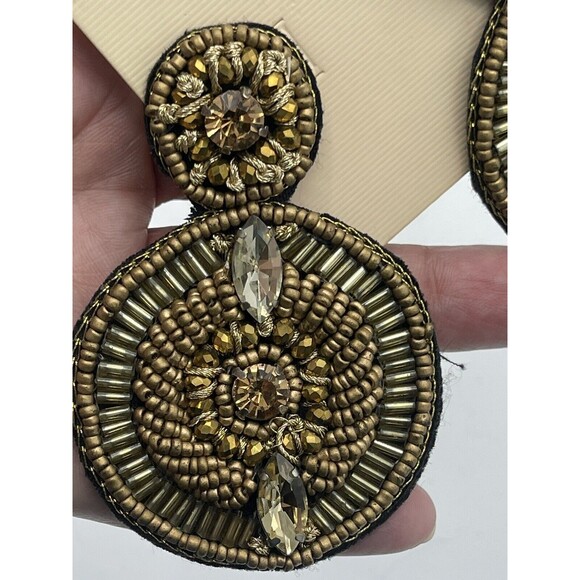 C & C California Round Double Drop Seed Bead Earrings New - Picture 3 of 6